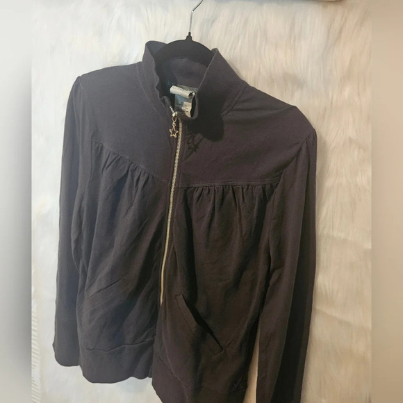725 Originals Plus Zip-Up Ruched Sweater w/Pockets - Picture 2 of 7